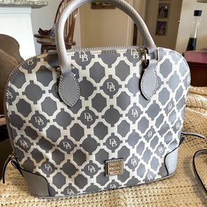 Dooney and Bourke gray and white purse. Never used.